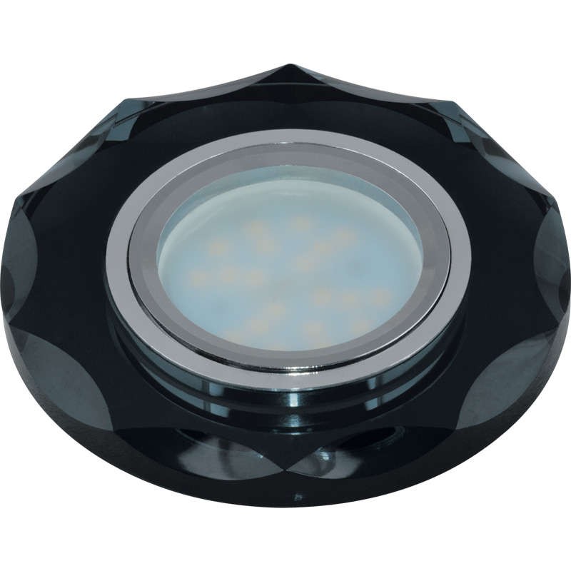 DLS-P105 GU5.3 CHROME/BLACK Светильник декоративный встраиваемый многоугольник ТМ Fametto
